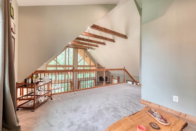 784 Sneaking Creek Dr, Hayesville, NC 28904 - unfurnished living room featuring carpet flooring and baseboards