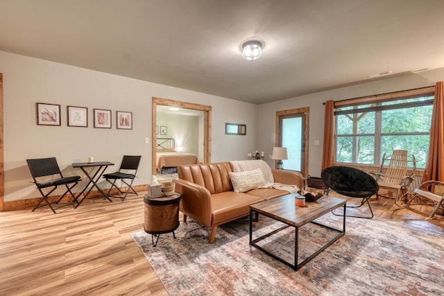 784 Sneaking Creek Dr, Hayesville, NC 28904 - living room with light wood-style floors and baseboards