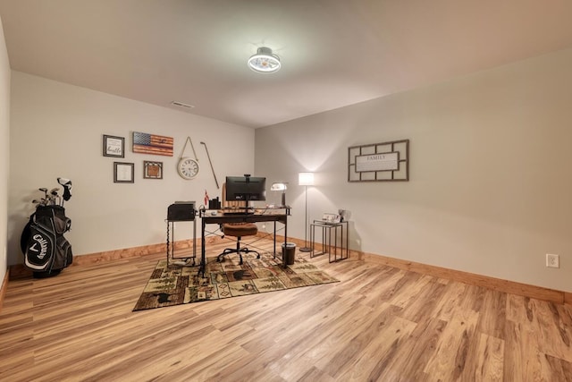784 Sneaking Creek Dr, Hayesville, NC 28904 - home office with wood finished floors and baseboards