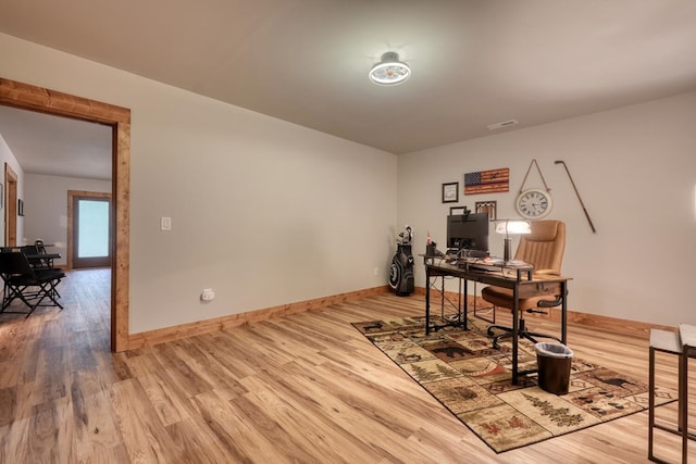 784 Sneaking Creek Dr, Hayesville, NC 28904 - office area with wood finished floors and baseboards