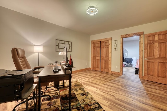 784 Sneaking Creek Dr, Hayesville, NC 28904 - office area with light wood-style floors and baseboards