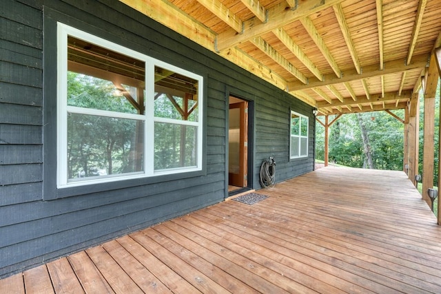 784 Sneaking Creek Dr, Hayesville, NC 28904 - view of wooden deck