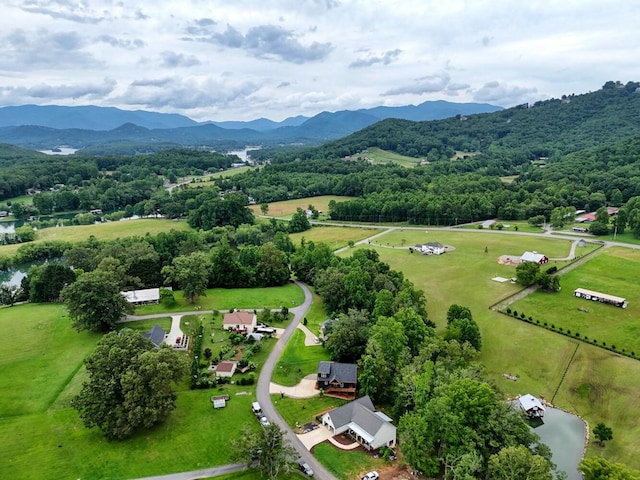 784 Sneaking Creek Dr, Hayesville, NC 28904 - aerial view of sparsely populated area featuring a mountain backdrop