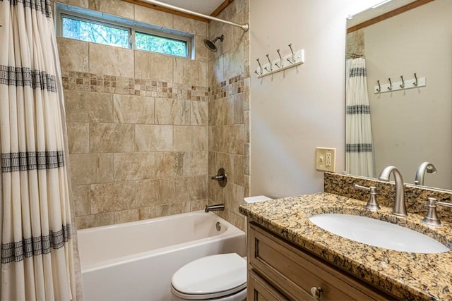 240 Donna Lee Ln, Mineral Bluff, GA 30559 - bathroom featuring vanity, toilet, and shower / tub combo