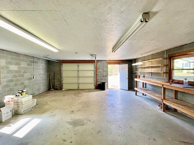 136 Ashe Knob Dr, Hayesville, NC 28904 - garage with concrete block wall
