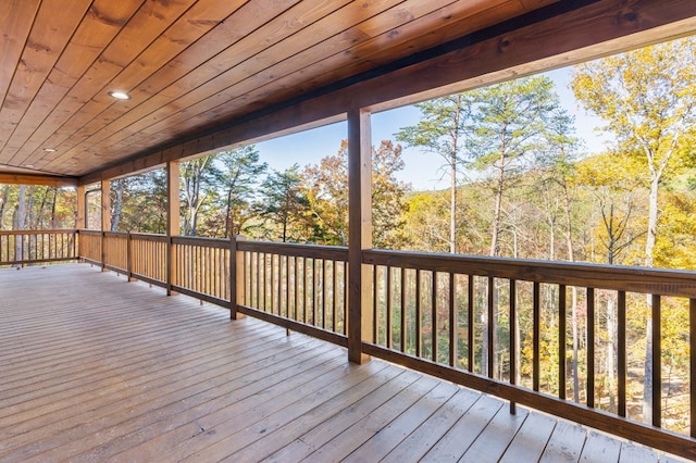 view of wooden terrace