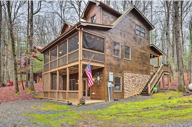 view of rear view of property