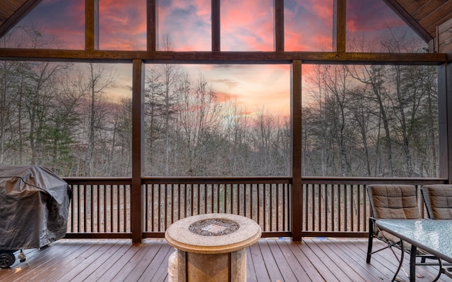 view of sunroom