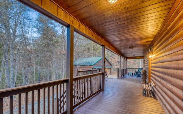 view of wooden deck