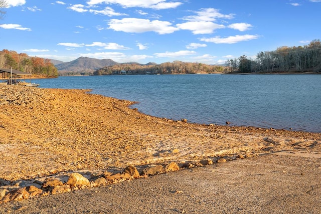 water view with a mountain view