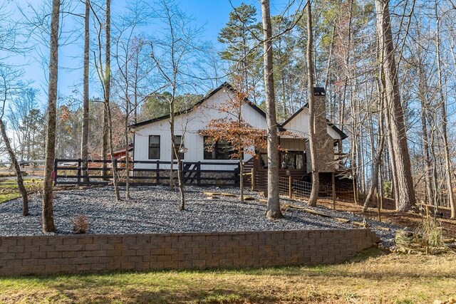 view of rear view of property