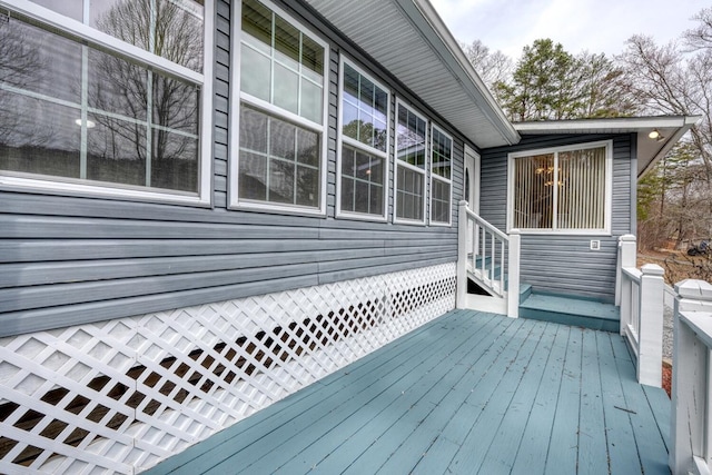 view of wooden deck