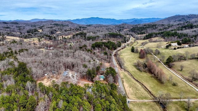 aerial view featuring a mountain view