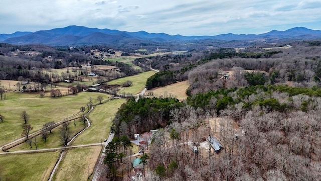 aerial view featuring a mountain view