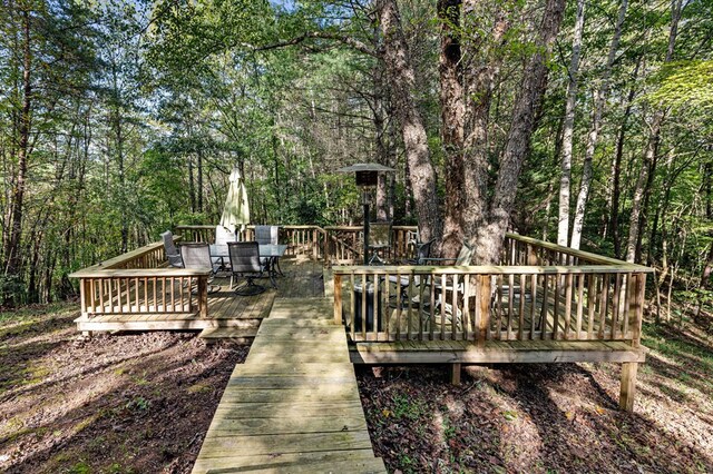 view of wooden terrace