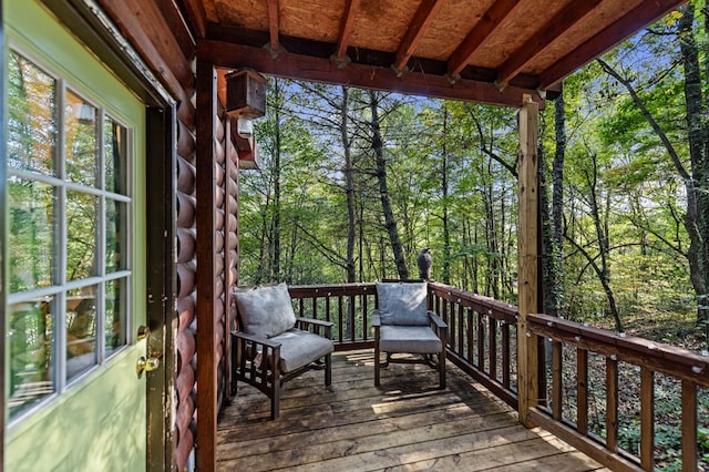 view of wooden terrace