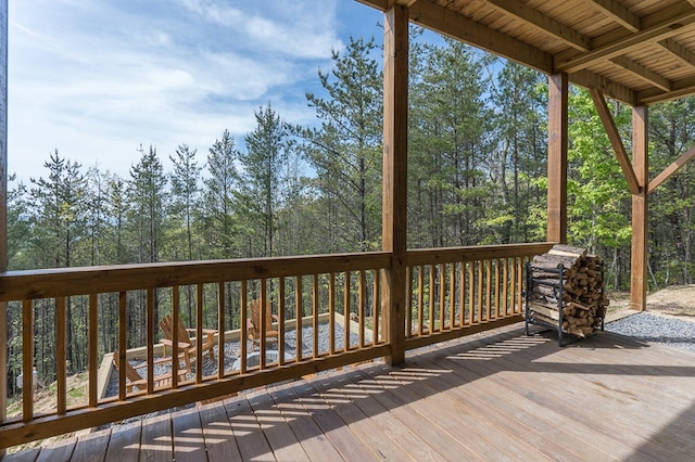 view of wooden deck