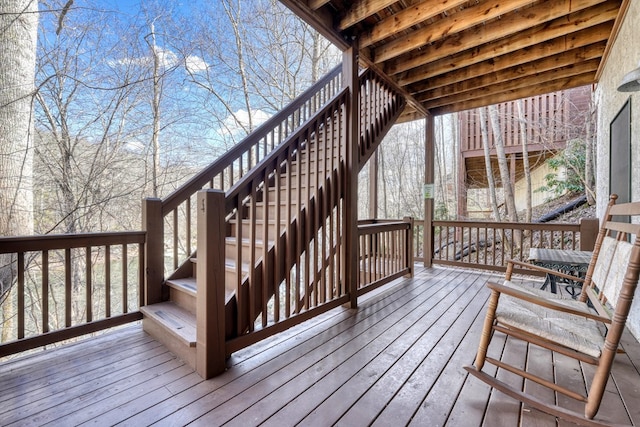 view of wooden terrace