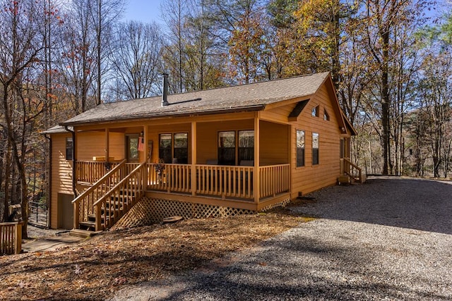 view of front of home with a porch