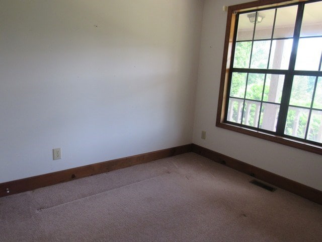 unfurnished room with carpet flooring