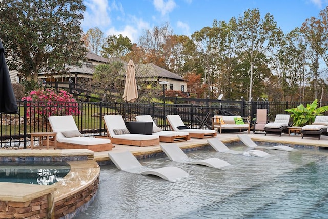 view of pool with a patio