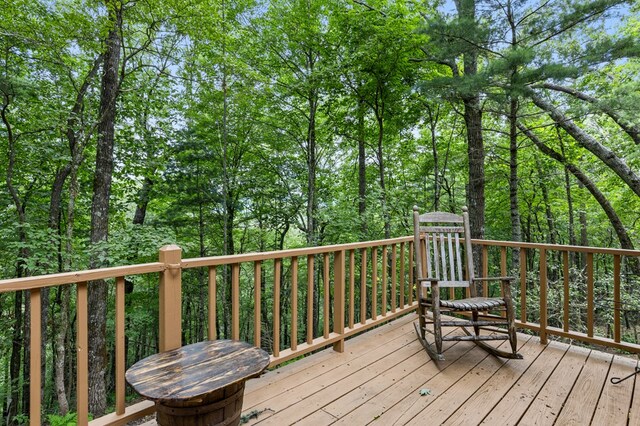 view of wooden deck