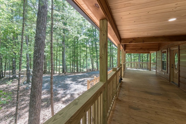 view of wooden deck