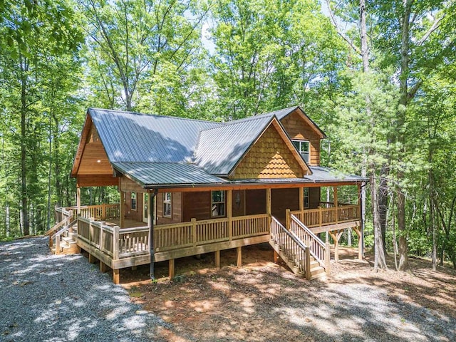 view of front of home with a porch