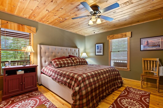 264 Summit St, Ellijay, GA 30540 - bedroom with multiple windows, wood finished floors, and wooden ceiling