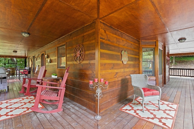 264 Summit St, Ellijay, GA 30540 - wooden terrace featuring covered porch