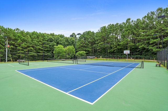 264 Summit St, Ellijay, GA 30540 - view of tennis court with fence and community basketball court
