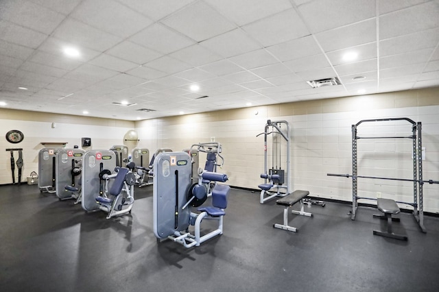 264 Summit St, Ellijay, GA 30540 - gym with a paneled ceiling