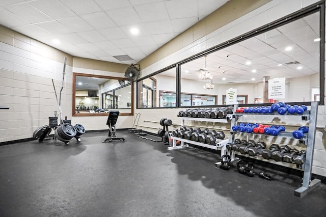 264 Summit St, Ellijay, GA 30540 - gym with recessed lighting