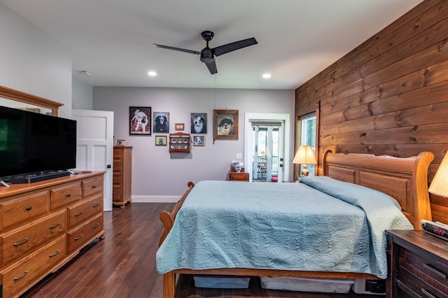 21 Hogue Way, Blairsville, GA 30512 - bedroom with recessed lighting, baseboards, and dark wood finished floors