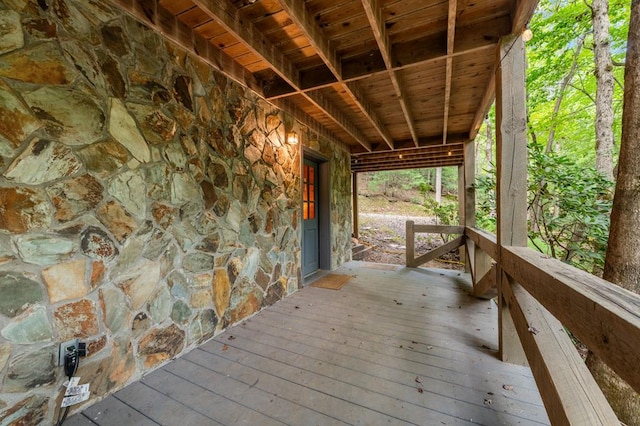 421 Weeks Creek Rd, Blue Ridge, GA 30513 - view of wooden terrace