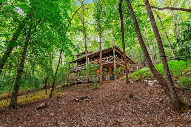 421 Weeks Creek Rd, Blue Ridge, GA 30513 - rear view of property with a view of trees