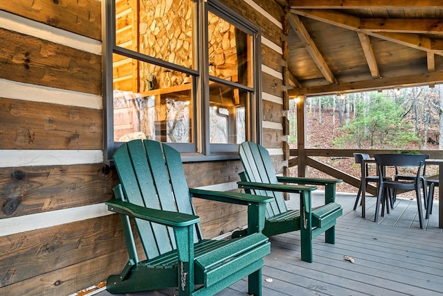 421 Weeks Creek Rd, Blue Ridge, GA 30513 - view of wooden terrace