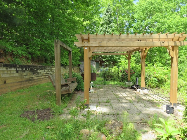 905 Johnson Rd, Hiawassee, GA 30546 - view of yard with a pergola and a patio