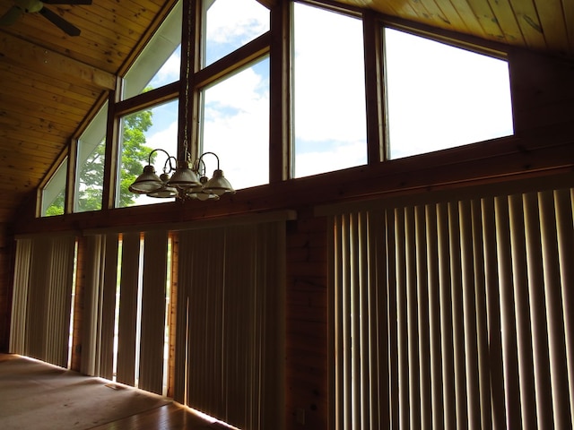 905 Johnson Rd, Hiawassee, GA 30546 - detailed view of a chandelier and wood ceiling