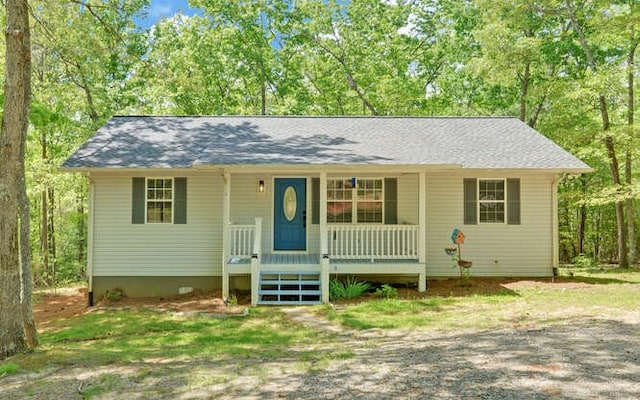 view of front of home featuring covered porch