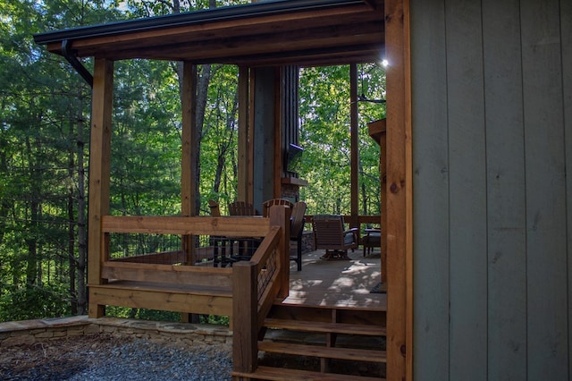 view of wooden terrace