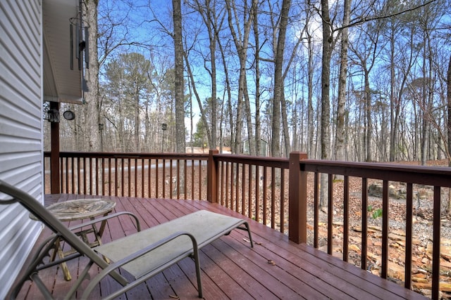 view of wooden deck