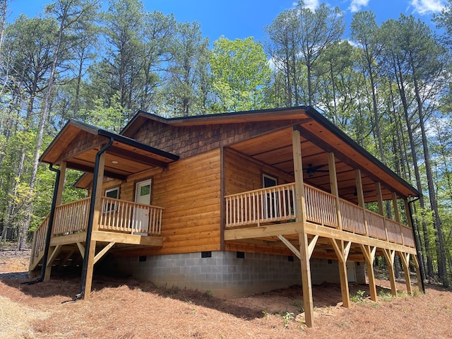 60 Lazy Creek Ln, Murphy, NC 28906 - view of side of home with crawl space and a deck
