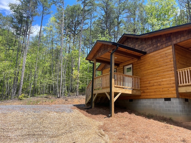 60 Lazy Creek Ln, Murphy, NC 28906 - view of home's exterior featuring crawl space and a deck