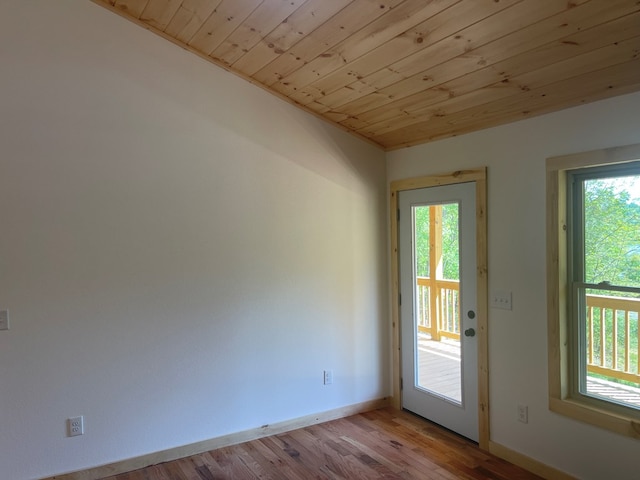60 Lazy Creek Ln, Murphy, NC 28906 - unfurnished room with wood ceiling, plenty of natural light, and light wood finished floors