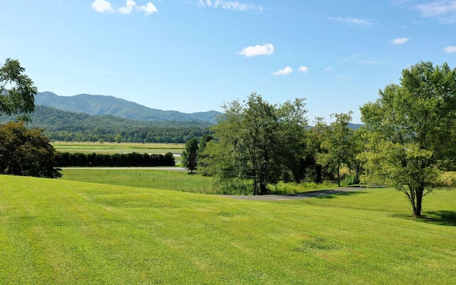 mountain view with a rural view