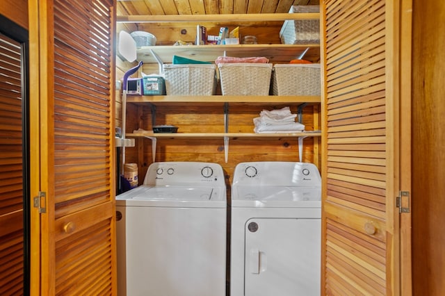 washroom featuring separate washer and dryer