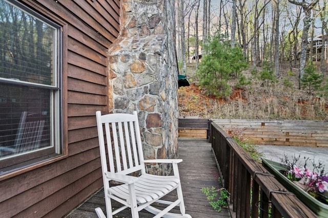 view of wooden deck