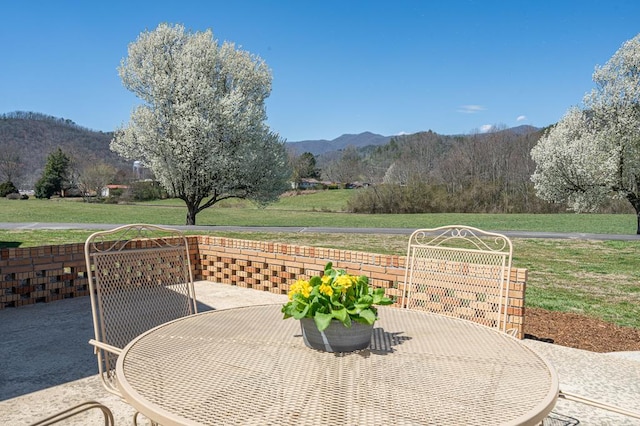 2915 Airport Rd, Marble, NC 28905 - view of patio / terrace with a mountain view