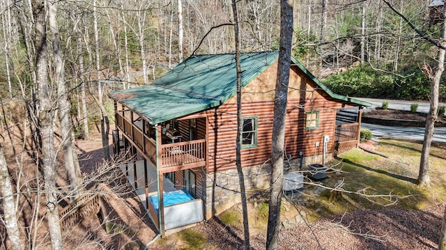 30 The Forest Rd, Blue Ridge, GA 30513 - view of outdoor structure featuring a forest view